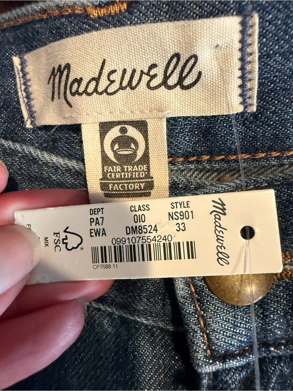 Madewell Superwide Leg Jeans: Softdrape Denim Edition Size 33 NWT - Picture 12 of 12